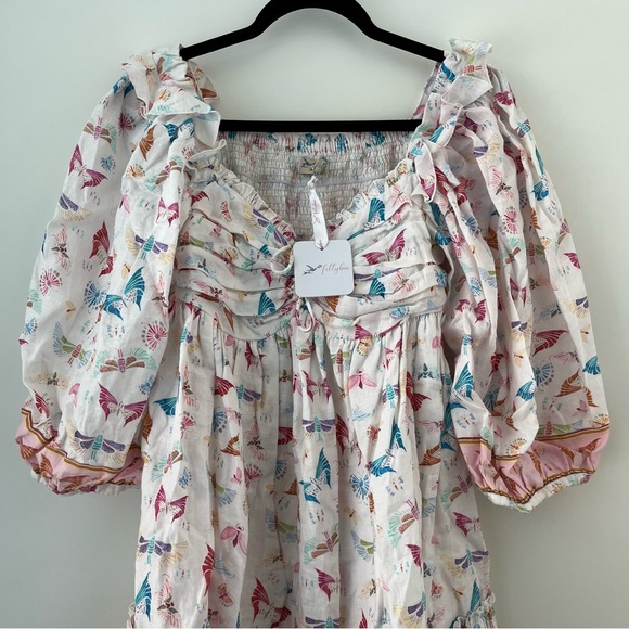 NWT Fillyboo Madame Butterfly Cotton Mini Dress XS - Picture 2 of 16